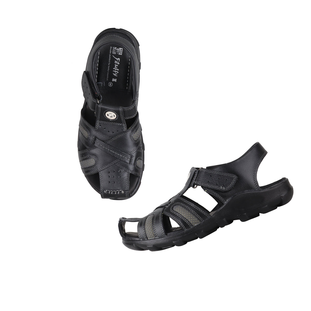 Red Chief Black Sandal for Men RC0317 045