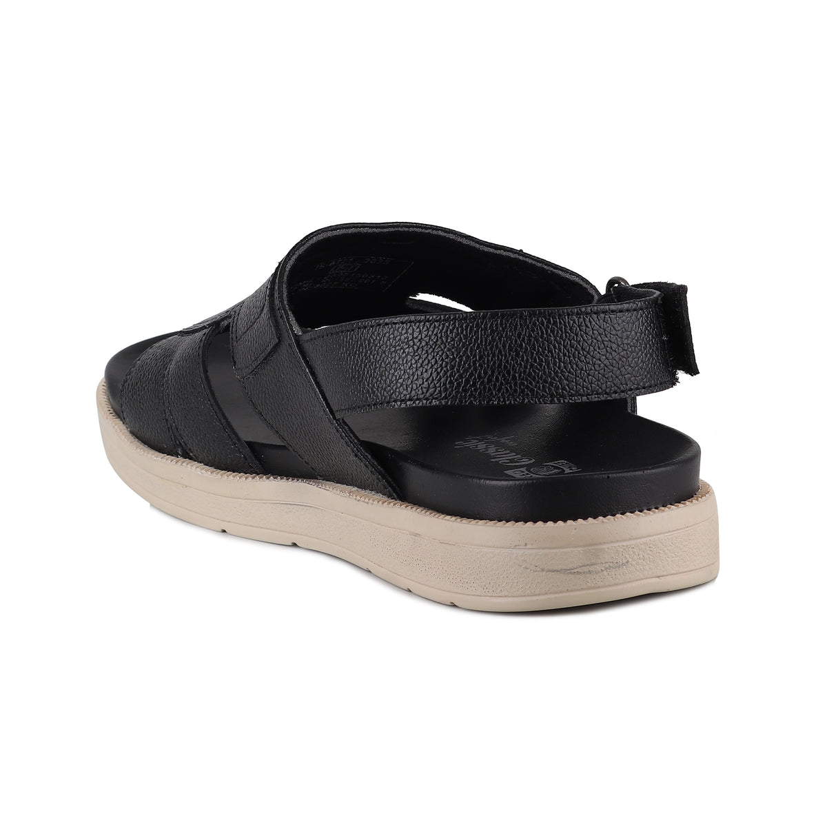 RED CHIEF Black Leather Sandal for Men RC3987 001