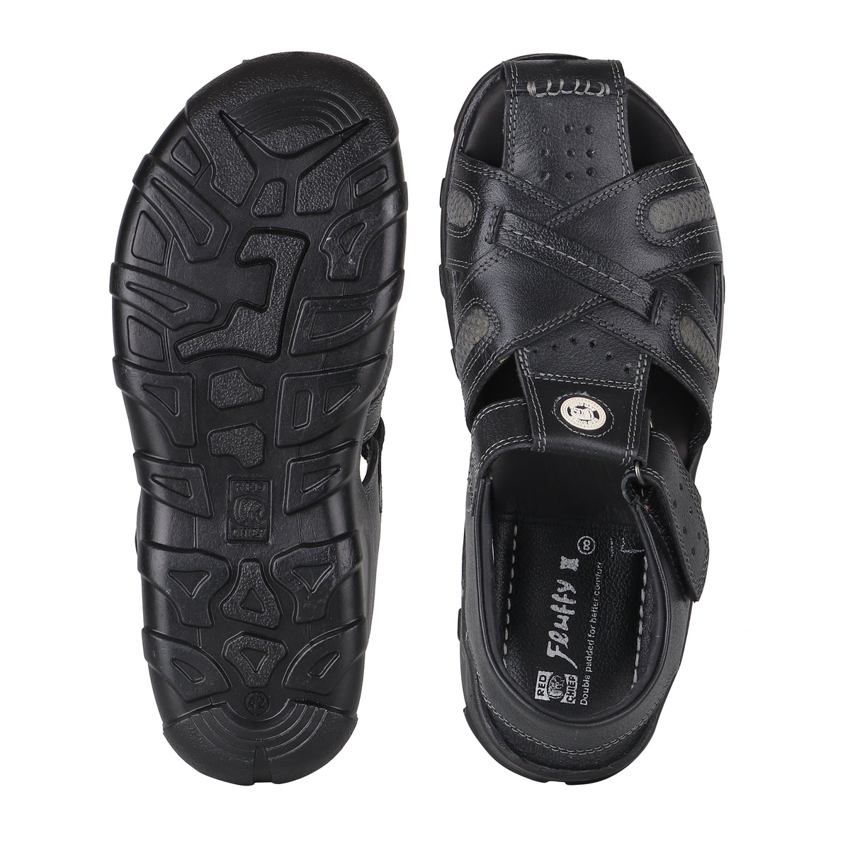 Red Chief Black Sandal for Men RC0317 045