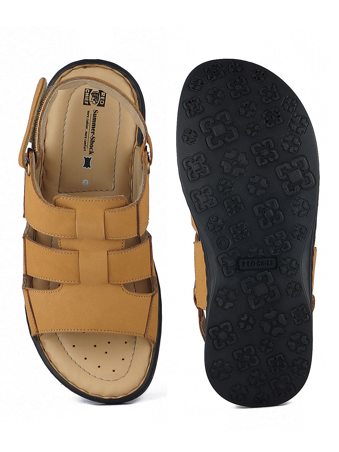 RED CHIEF Rust Leather Sandal for Men RC3677 022