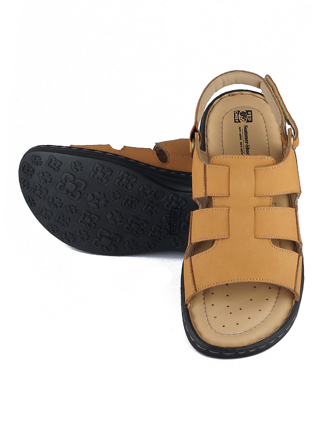 RED CHIEF Rust Leather Sandal for Men RC3677 022