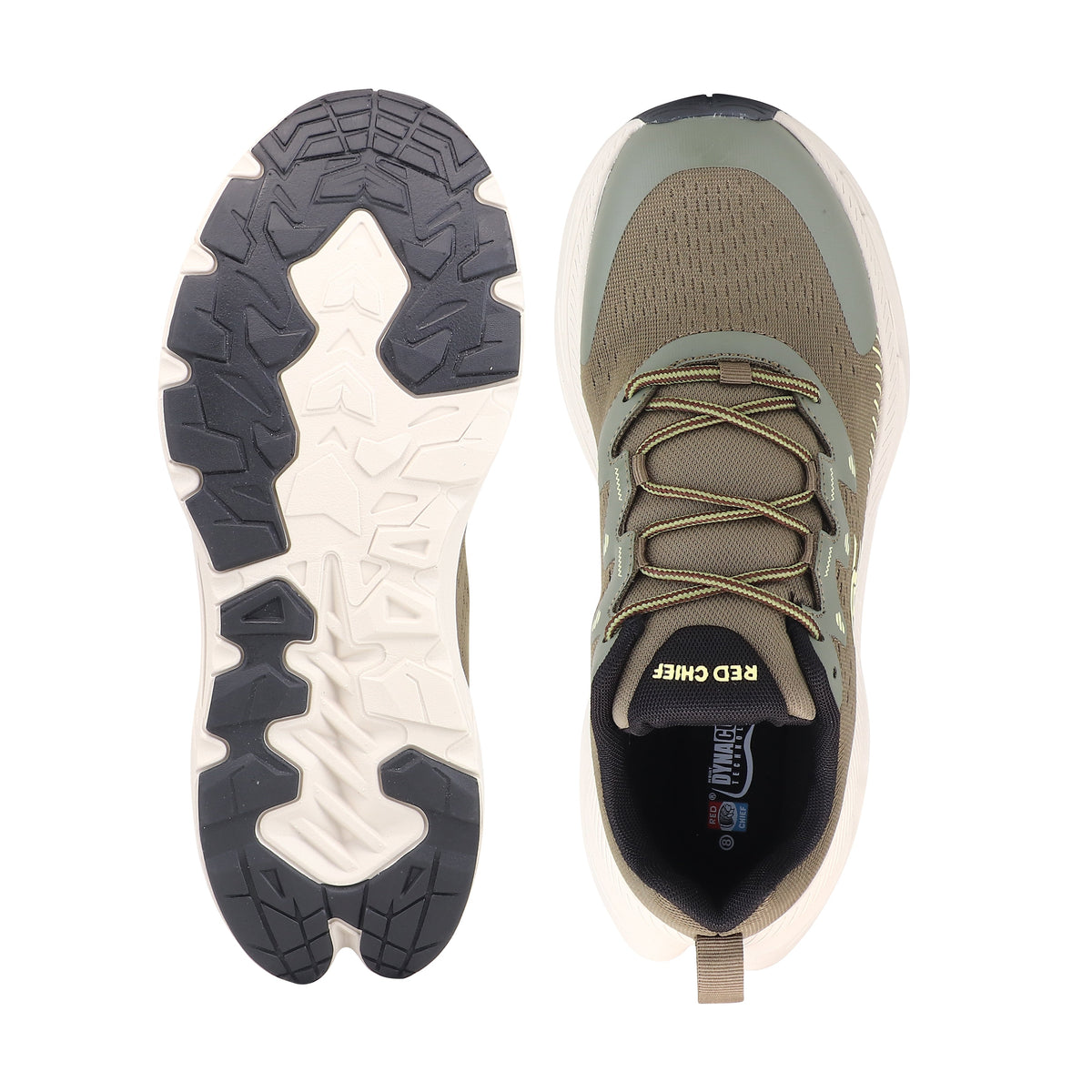 Red Chief Sports Olive Green Color & Low Ankle Lace-Up Comfortable Hiker Shoes for Men |H20049 G0045