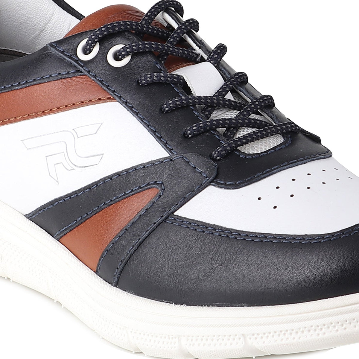 REDCHIEF White/Blue Leather Casual Derby for Men RC3950 157