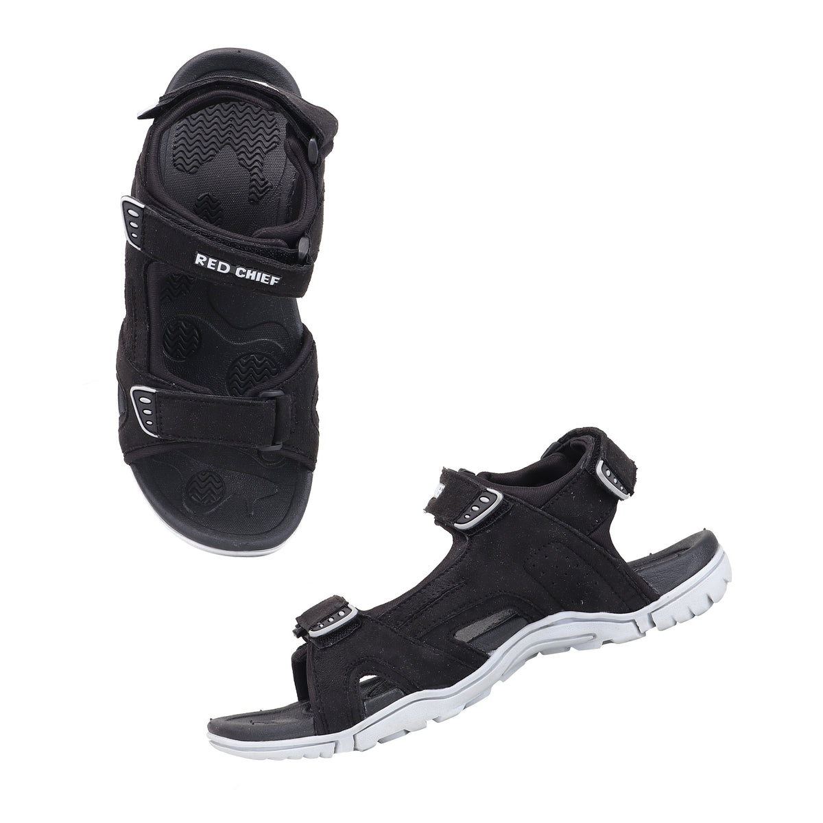 RC SPORTS Black Sandal for Men SM814 001