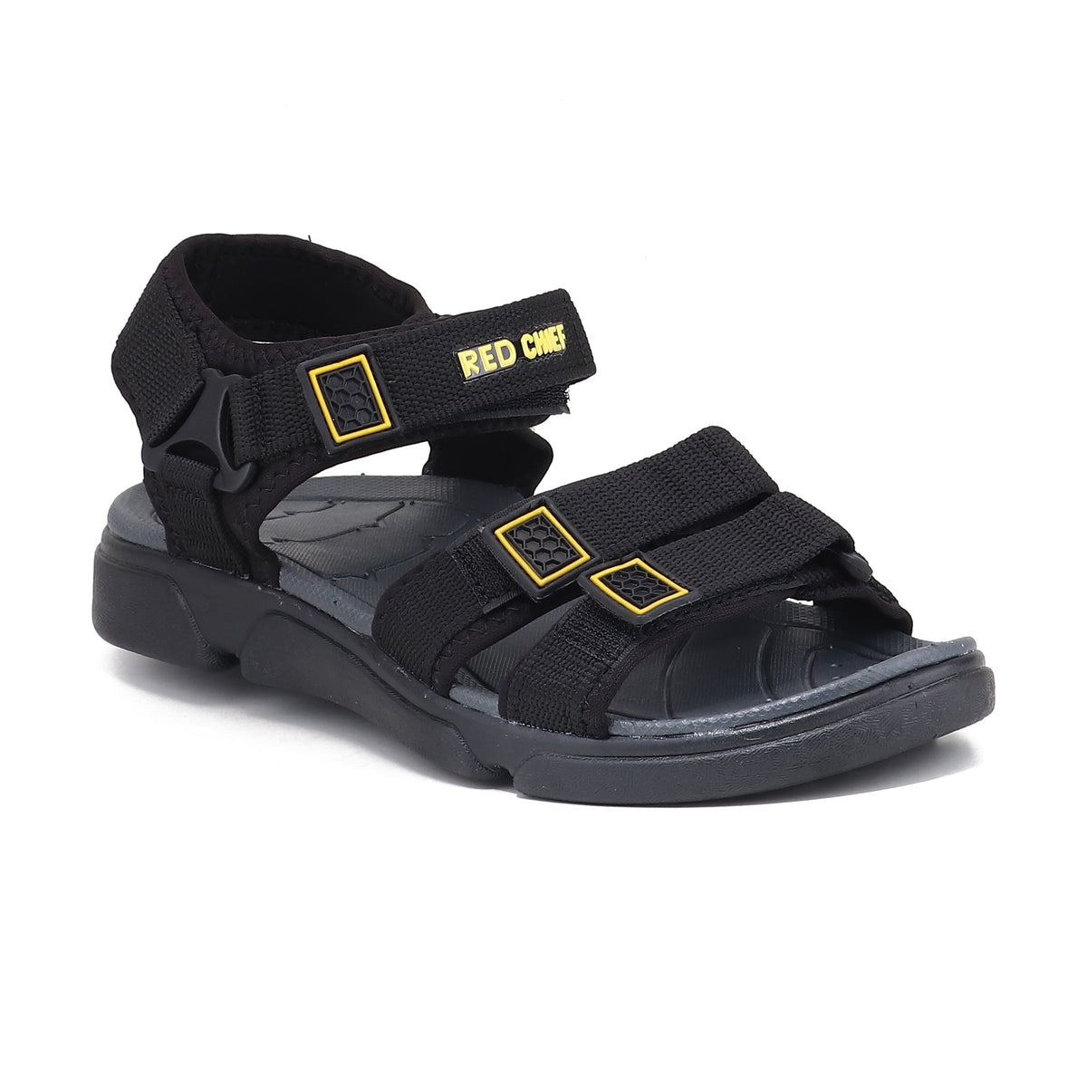 RC SPORTS Black Sandal for Men SM813 001