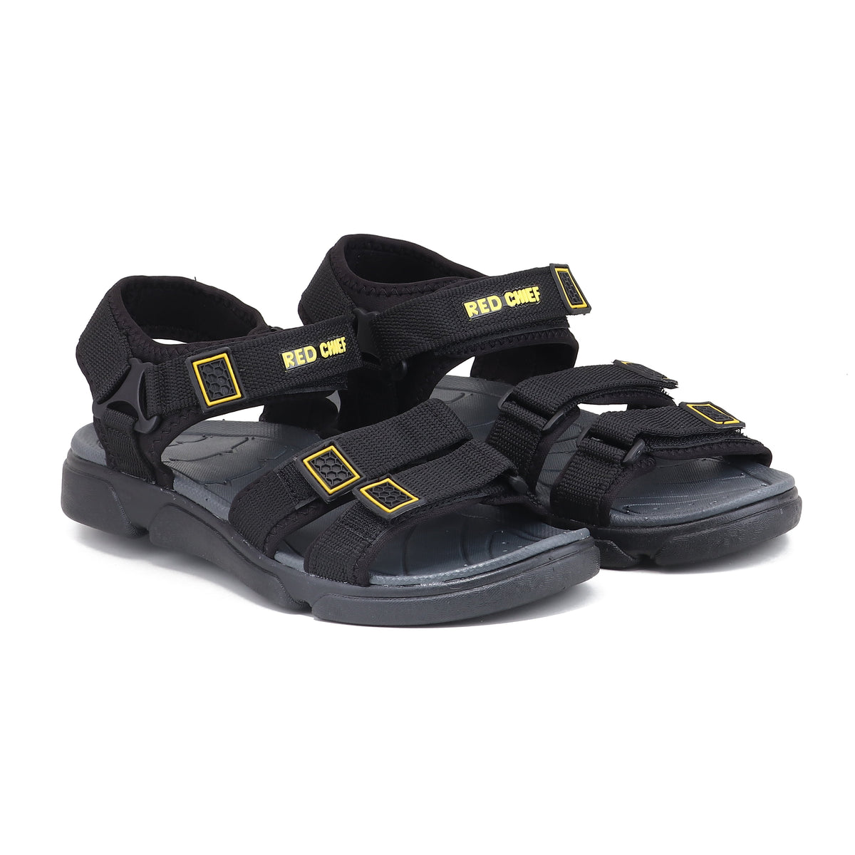 RC SPORTS Black Sandal for Men SM813 001
