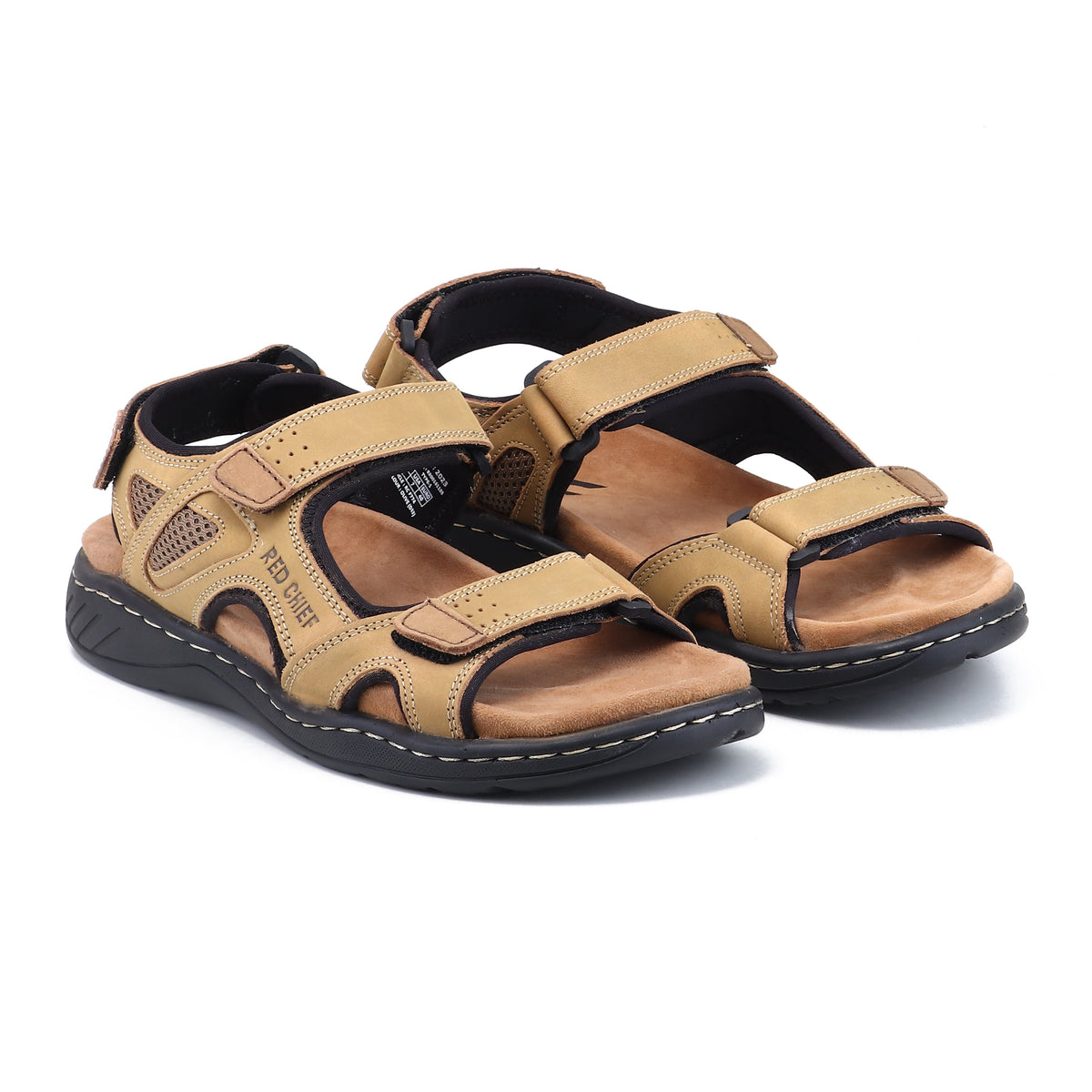RED CHIEF Olive Leather Sandal for Men RCF774 124