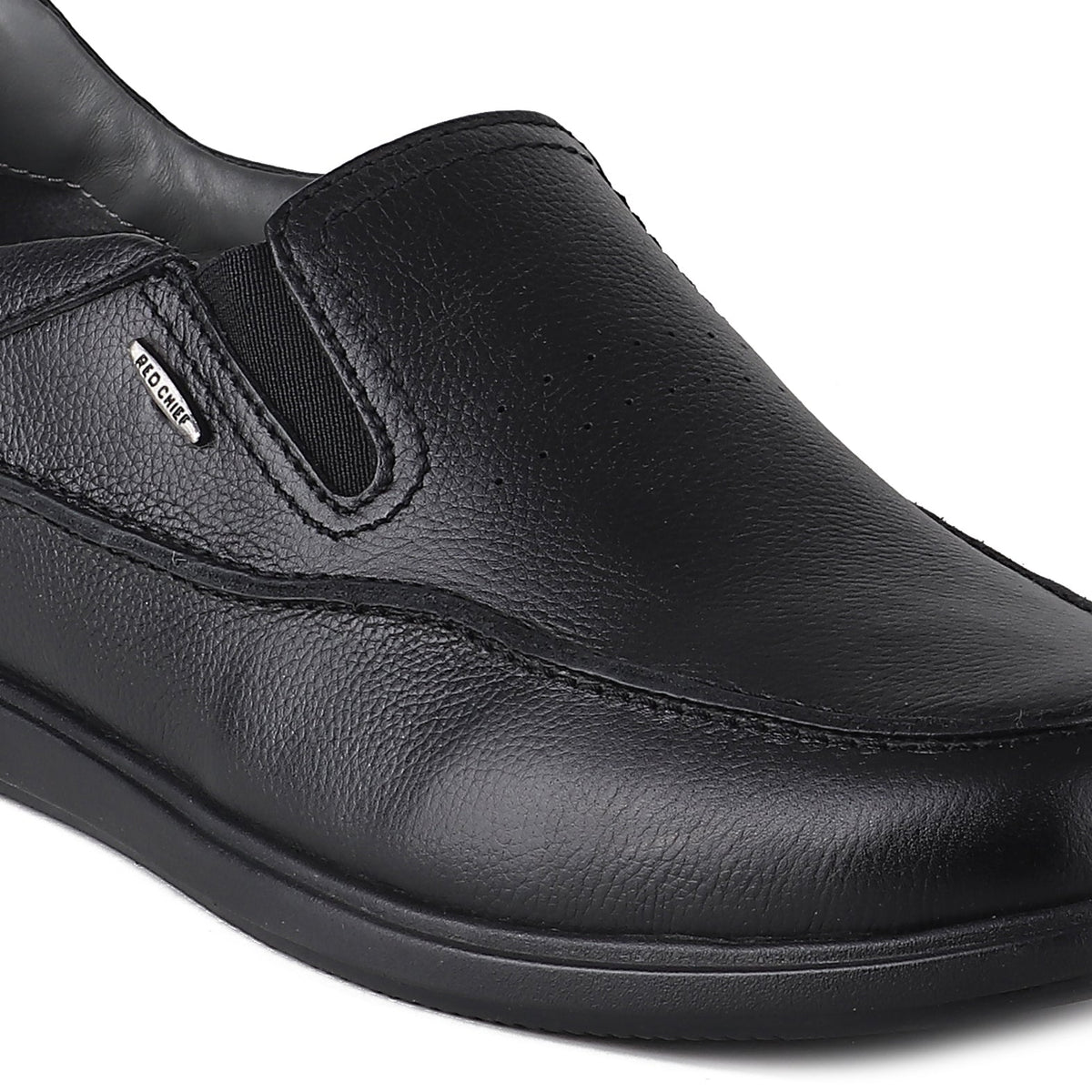 RED CHIEF Black Leather Casual Shoes for Men RC2216 001
