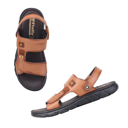 RED CHIEF Tan Leather Sandal for Men RC4087 006