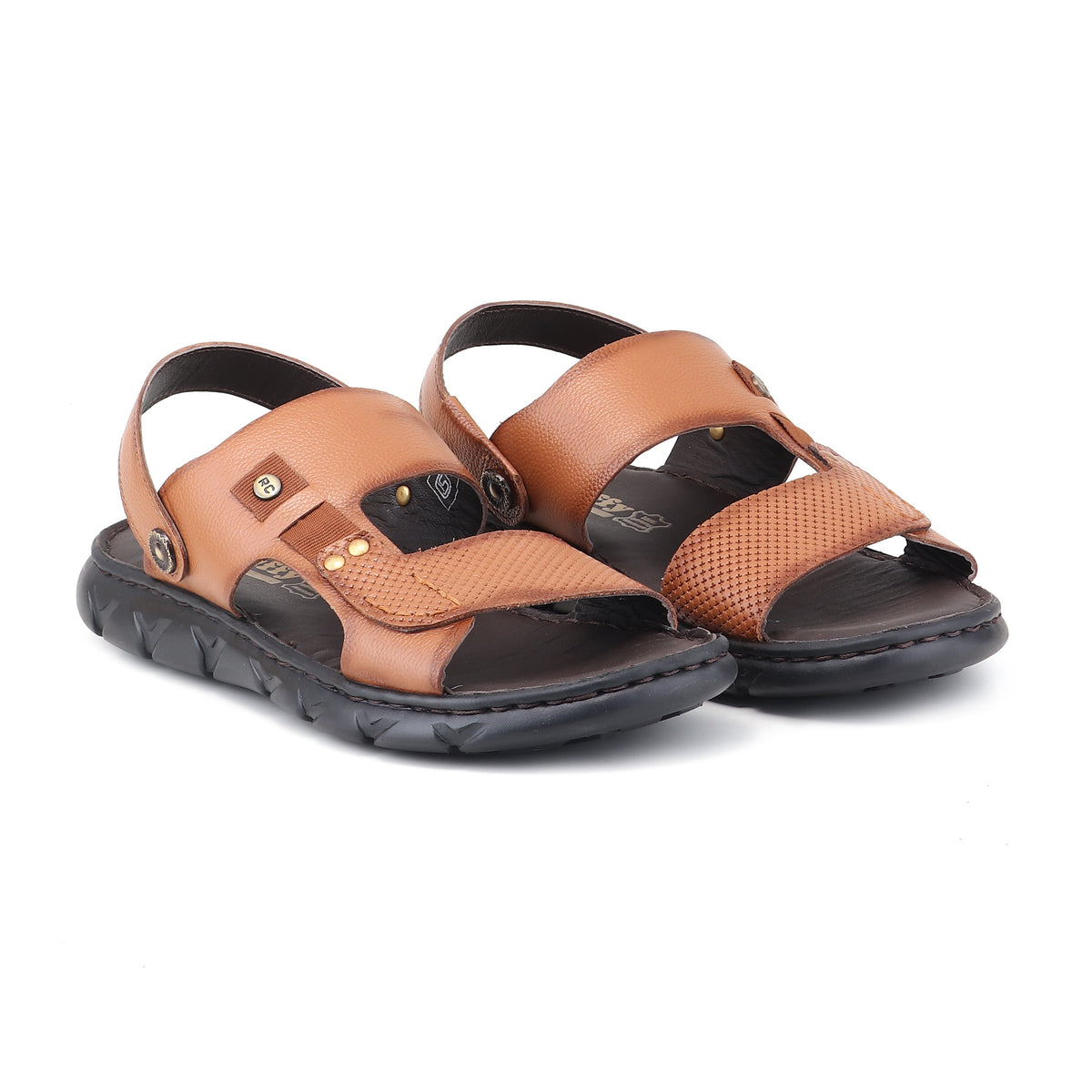 RED CHIEF Tan Leather Sandal for Men RC4087 006