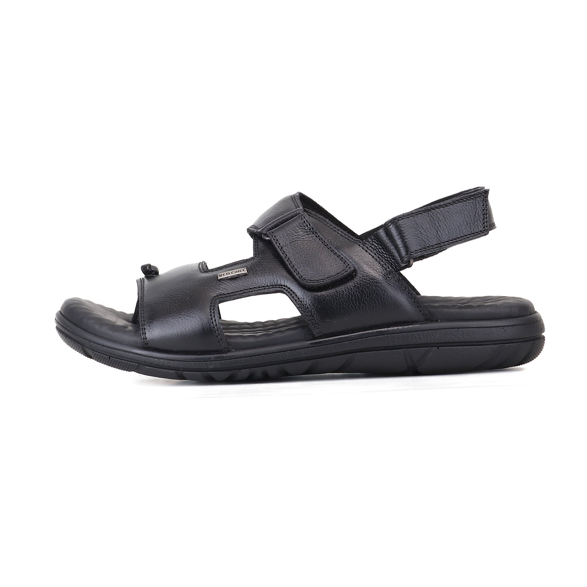 RED CHIEF Black Leather Sandal for Men RC4036-A 001