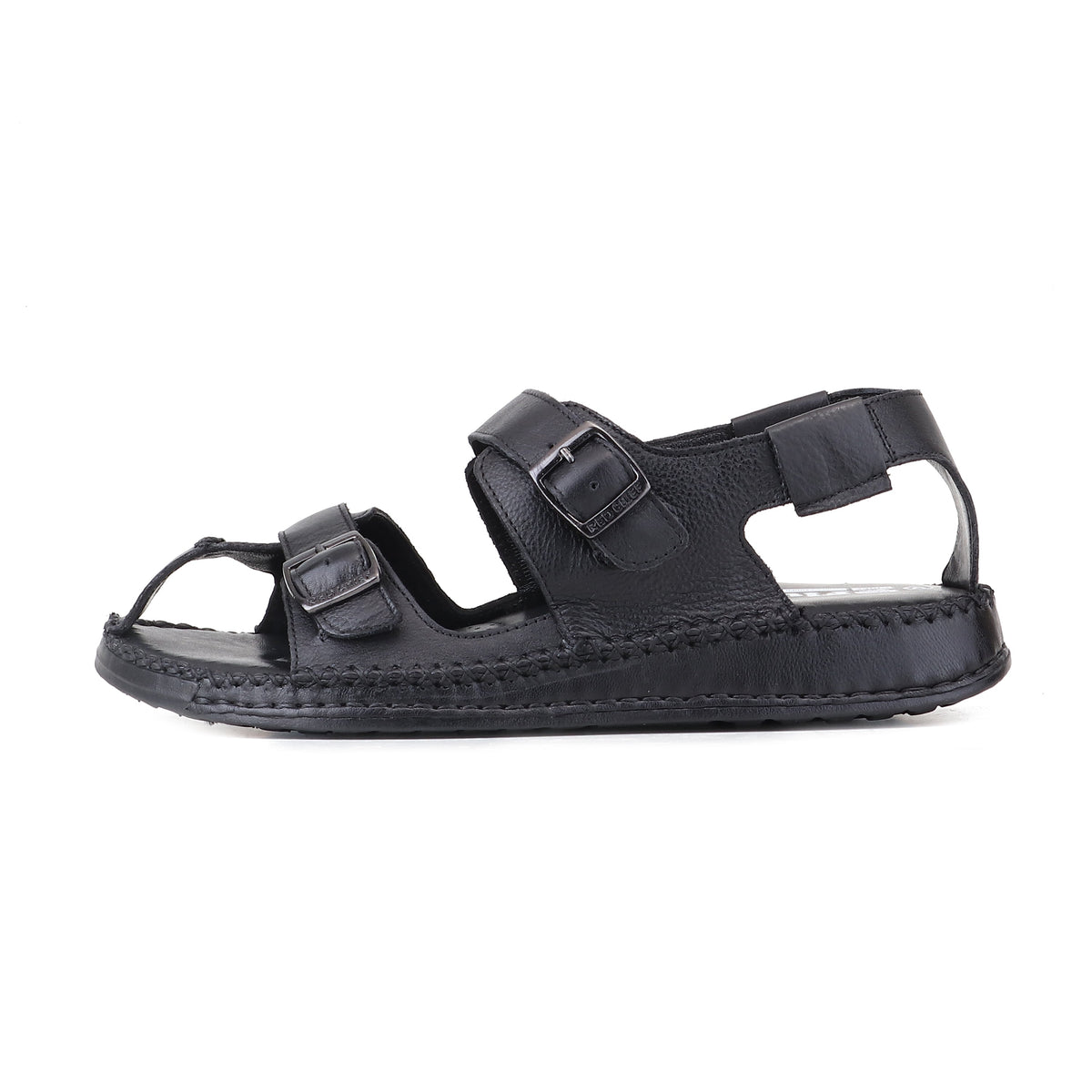 RED CHIEF Black Leather Sandal for Men RC6082 001