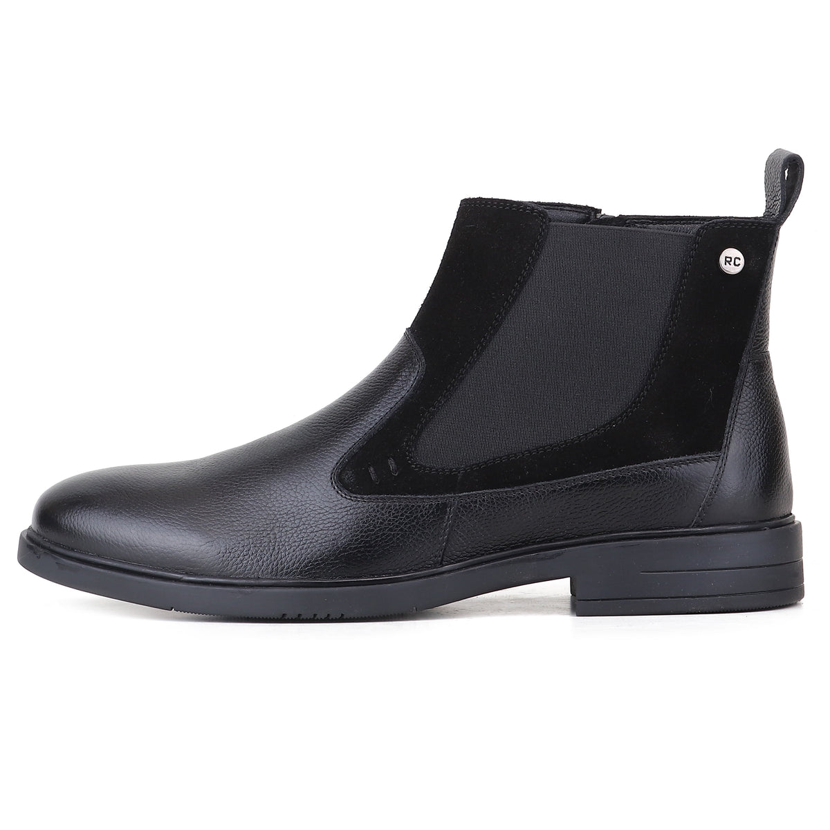 Red Chief Men's Black Leather Chelsea Boots |RC4148 001