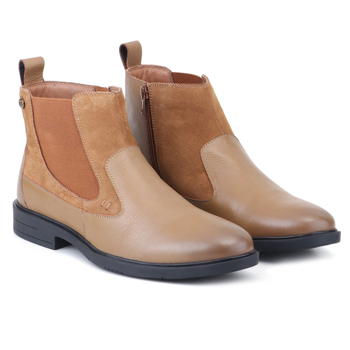 Red Chief Men's Tan Leather Chelsea Boots |RC4148 006