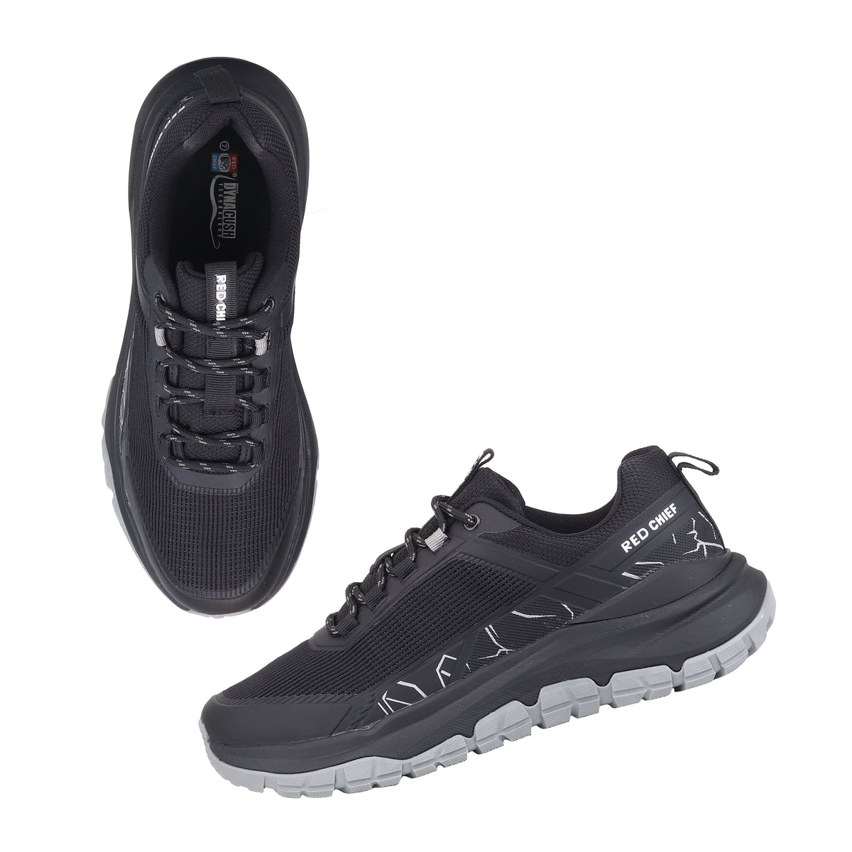 Red Chief Sports Black Color & Low Ankle Lace-Up Comfortable Hiker Shoes for Men |H20044 001
