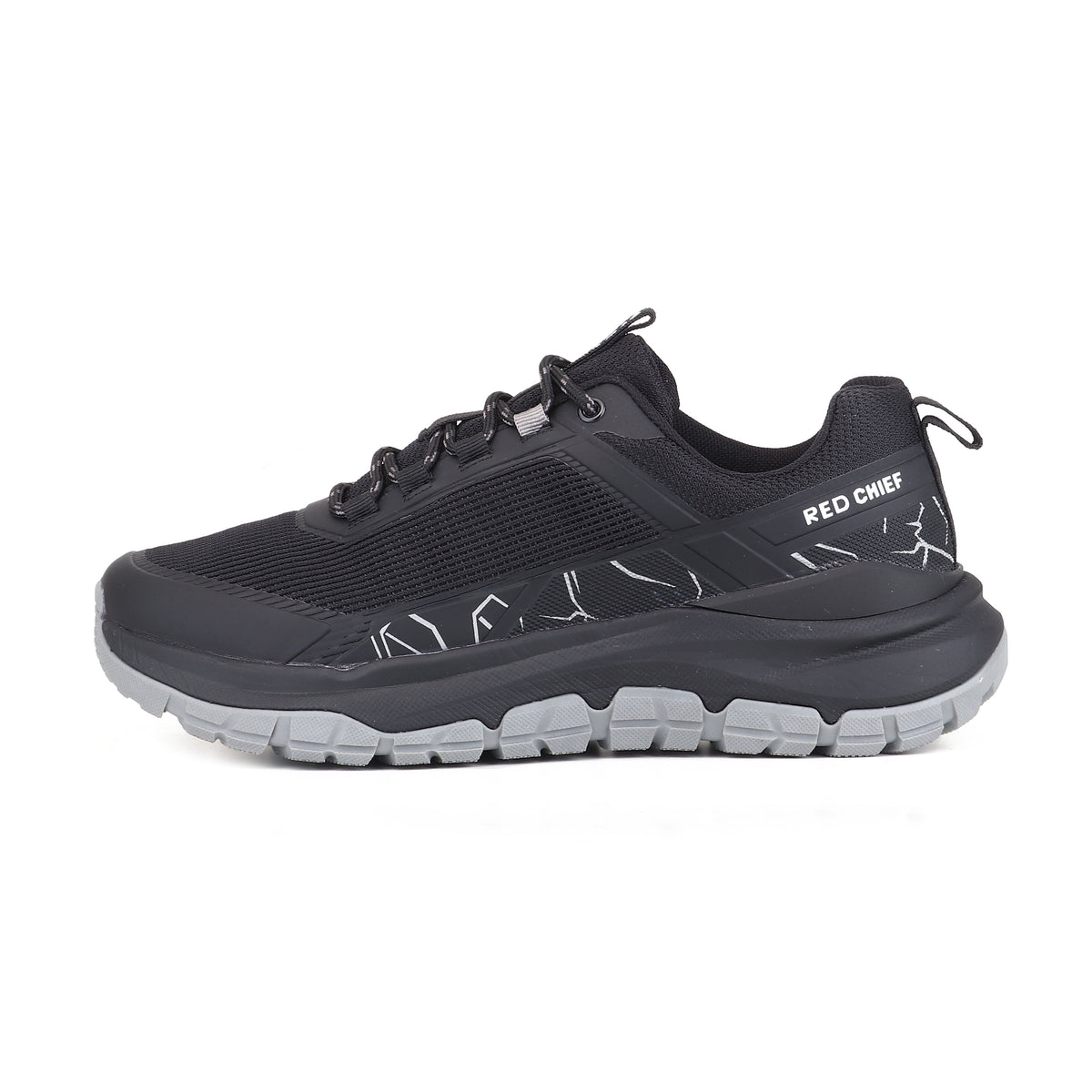 Red Chief Sports Black Color & Low Ankle Lace-Up Comfortable Hiker Shoes for Men |H20044 001
