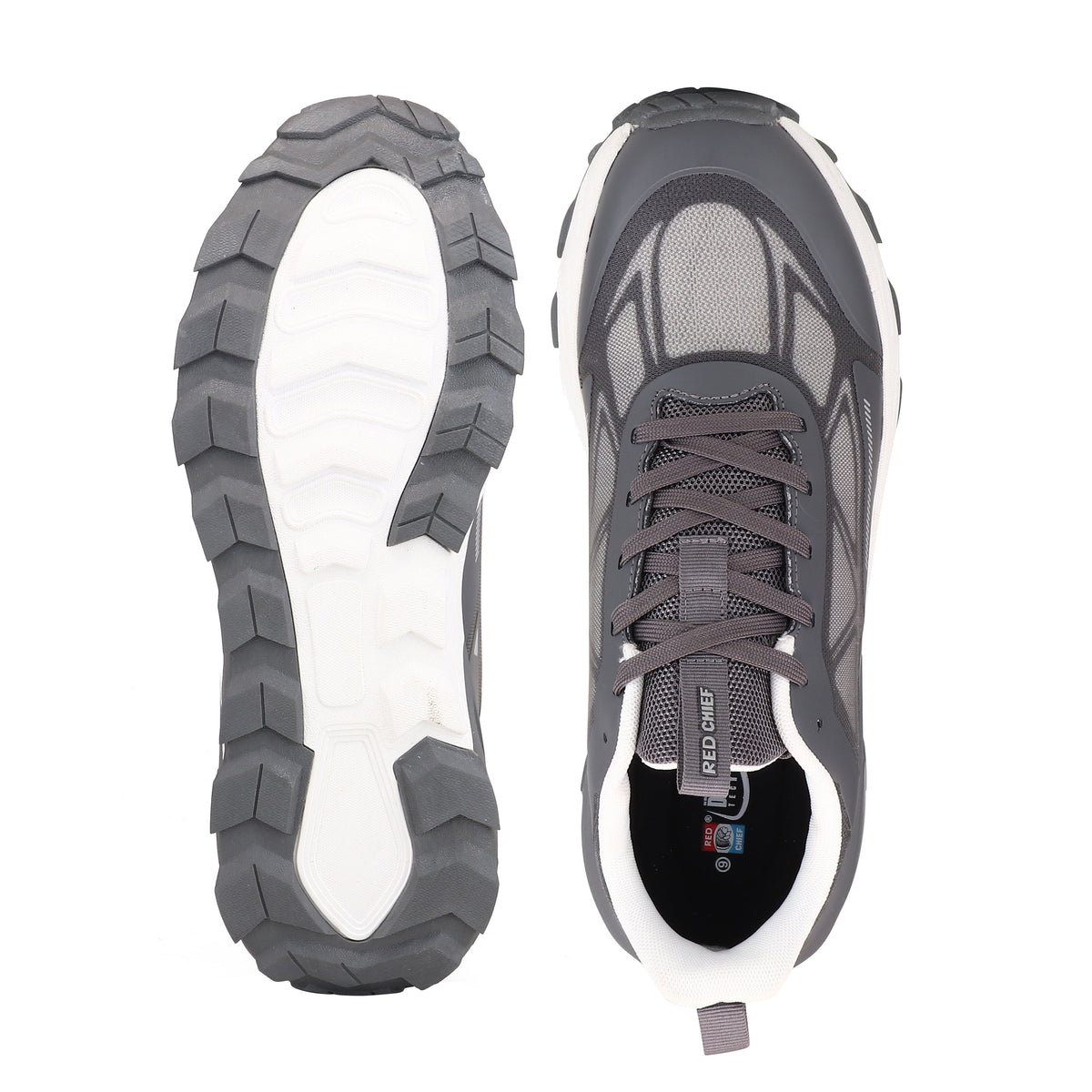 Red Chief Sports Dark Grey Color & Low Ankle Lace-Up Comfortable Hiker Shoes for Men |H20046 F031