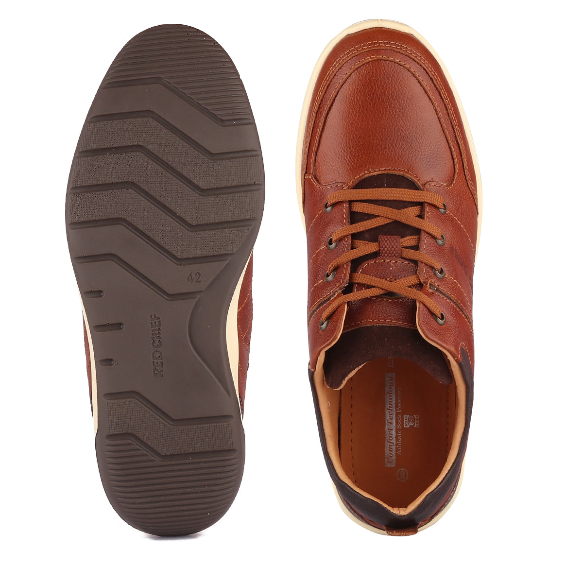 Red Chief Tan Derby Casual Shoes for Men RC1155 006