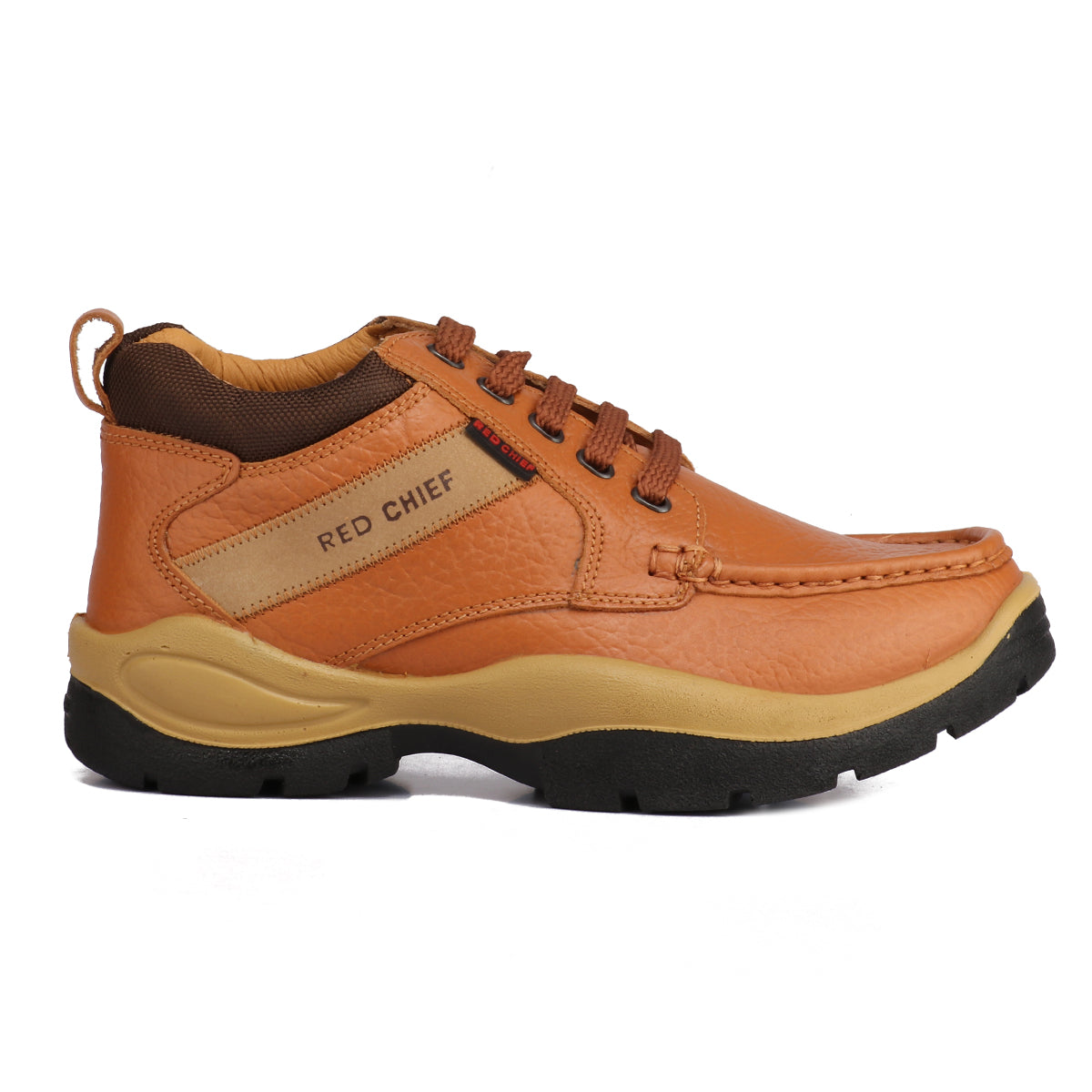 Red Chief RC2051-D 107 Men's Genuine Leather Low-Ankle Casual Shoes – Elephant Tan Color