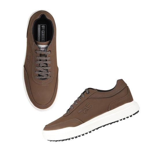 RED CHIEF Olive Leather Casual Shoes for Men RC2559 124