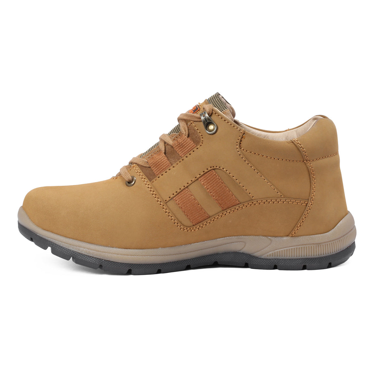 Red Chief Men's RC3424 022 Genuine Leather Lace-Up Casual Shoes | Low-Ankle Comfort Fit with Rust Color