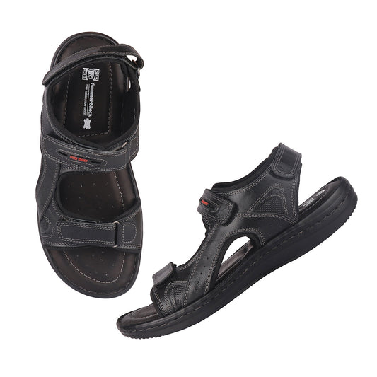Red Chief Black Sandal for Men RC3681 001