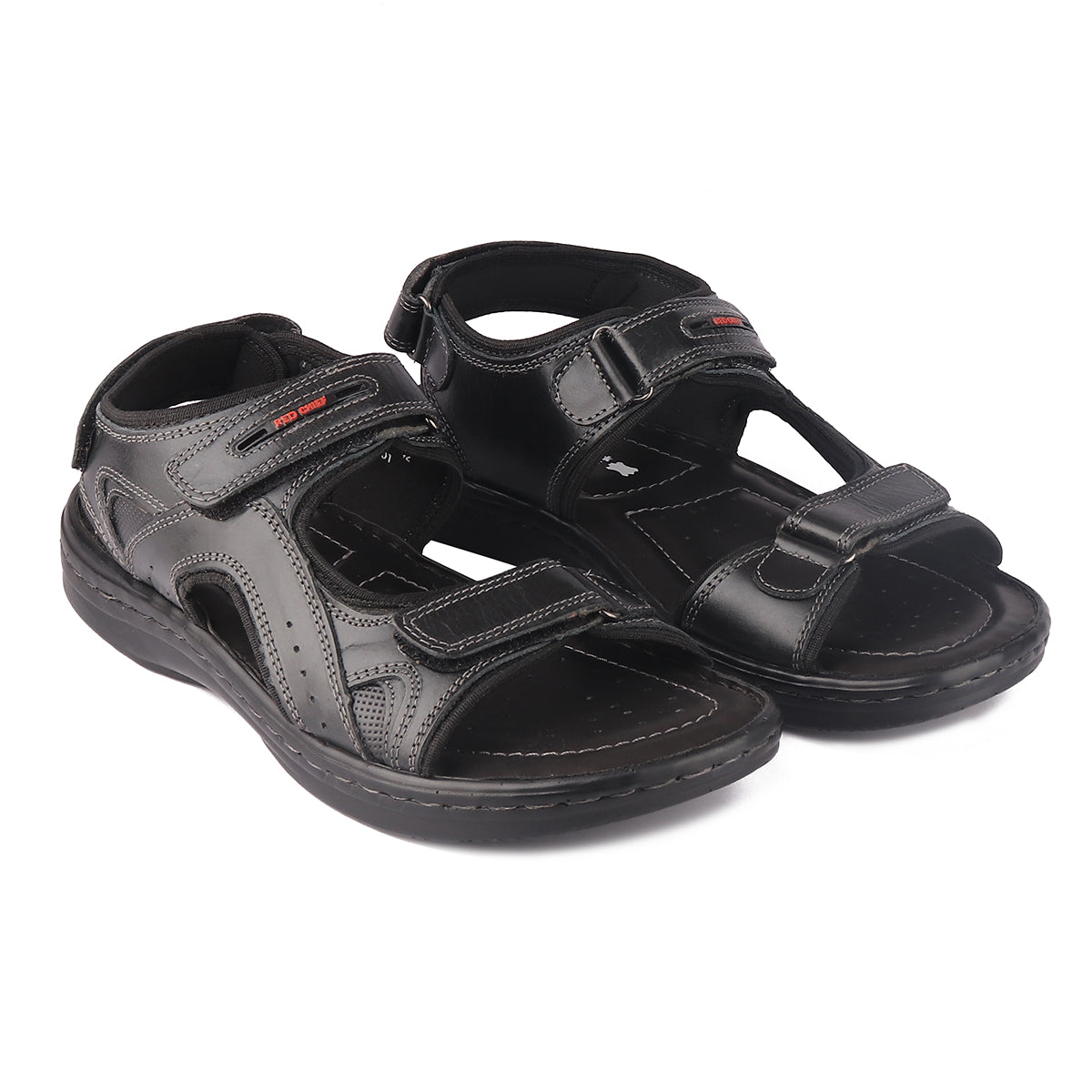 Red Chief Black Sandal for Men RC3681 001