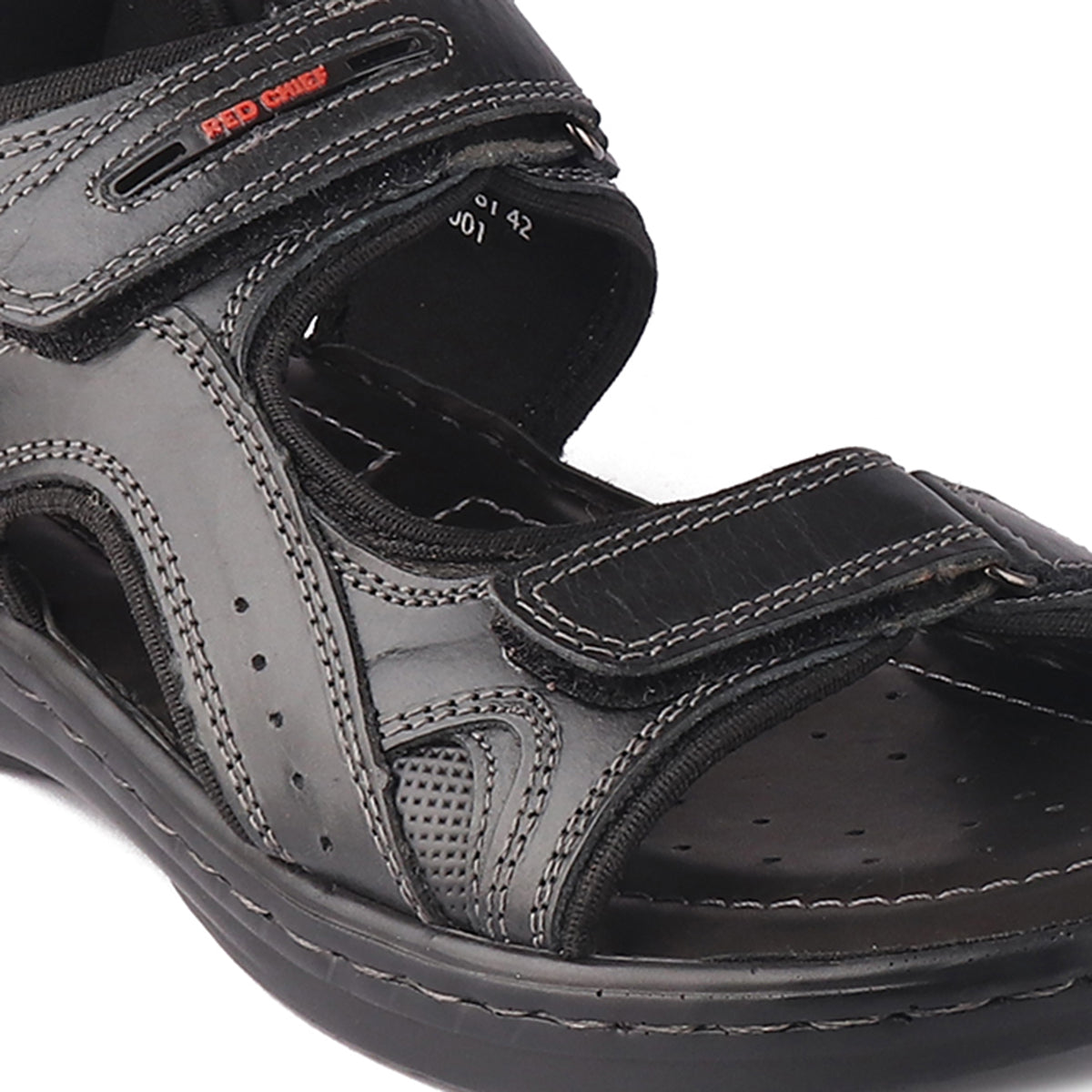 Red Chief Black Sandal for Men RC3681 001