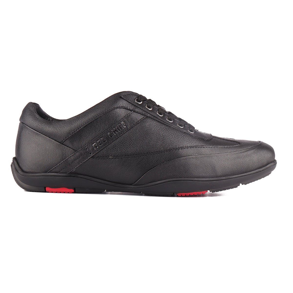 RED CHIEF Black Leather Casual Shoes for Men RC3754 001