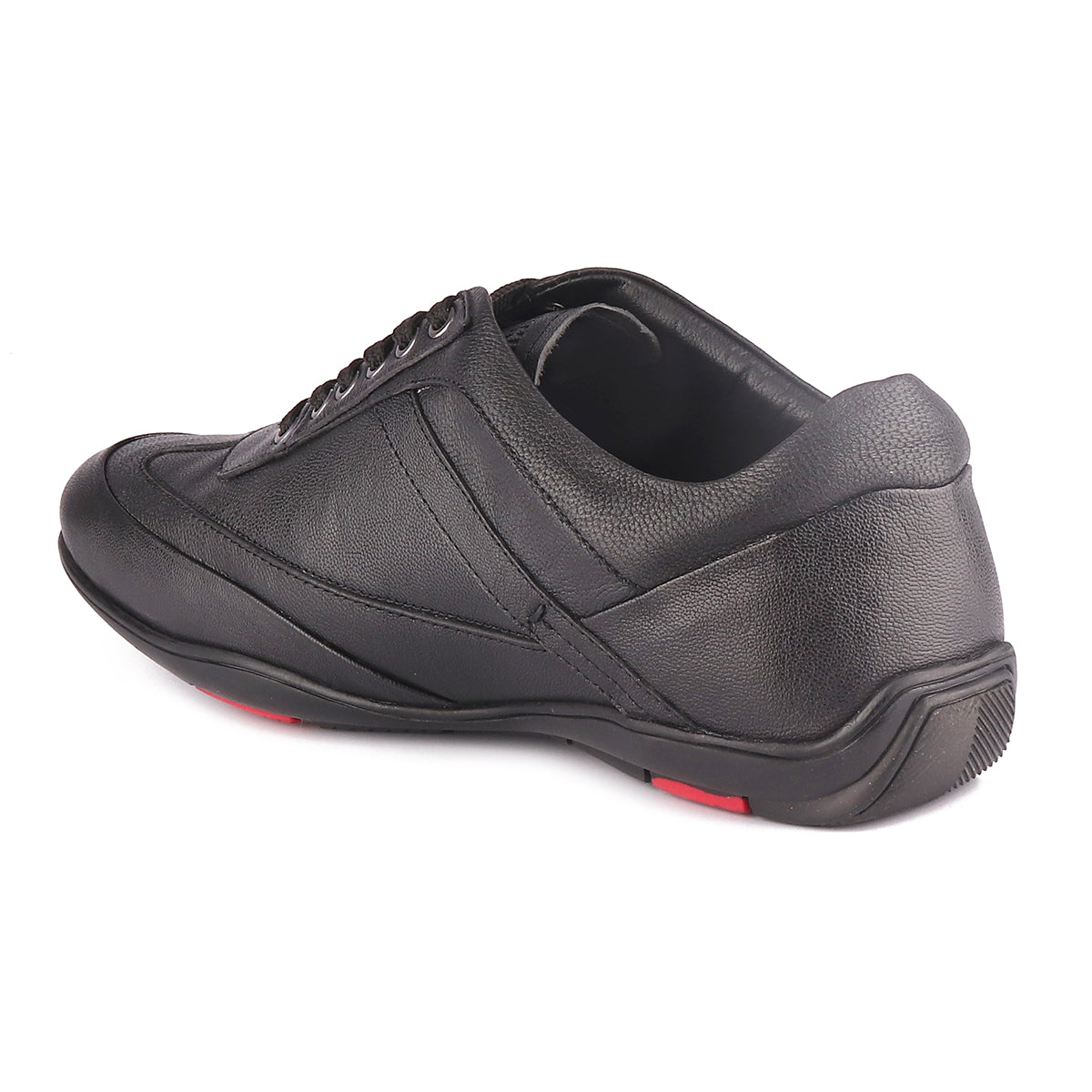 RED CHIEF Black Leather Casual Shoes for Men RC3754 001