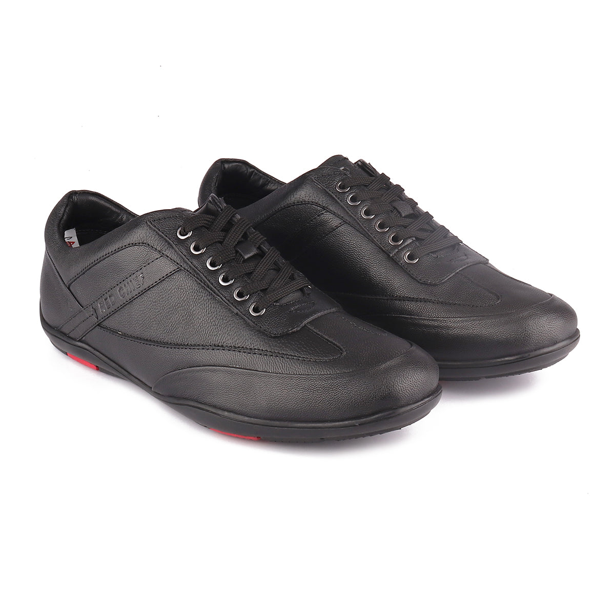 RED CHIEF Black Leather Casual Shoes for Men RC3754 001