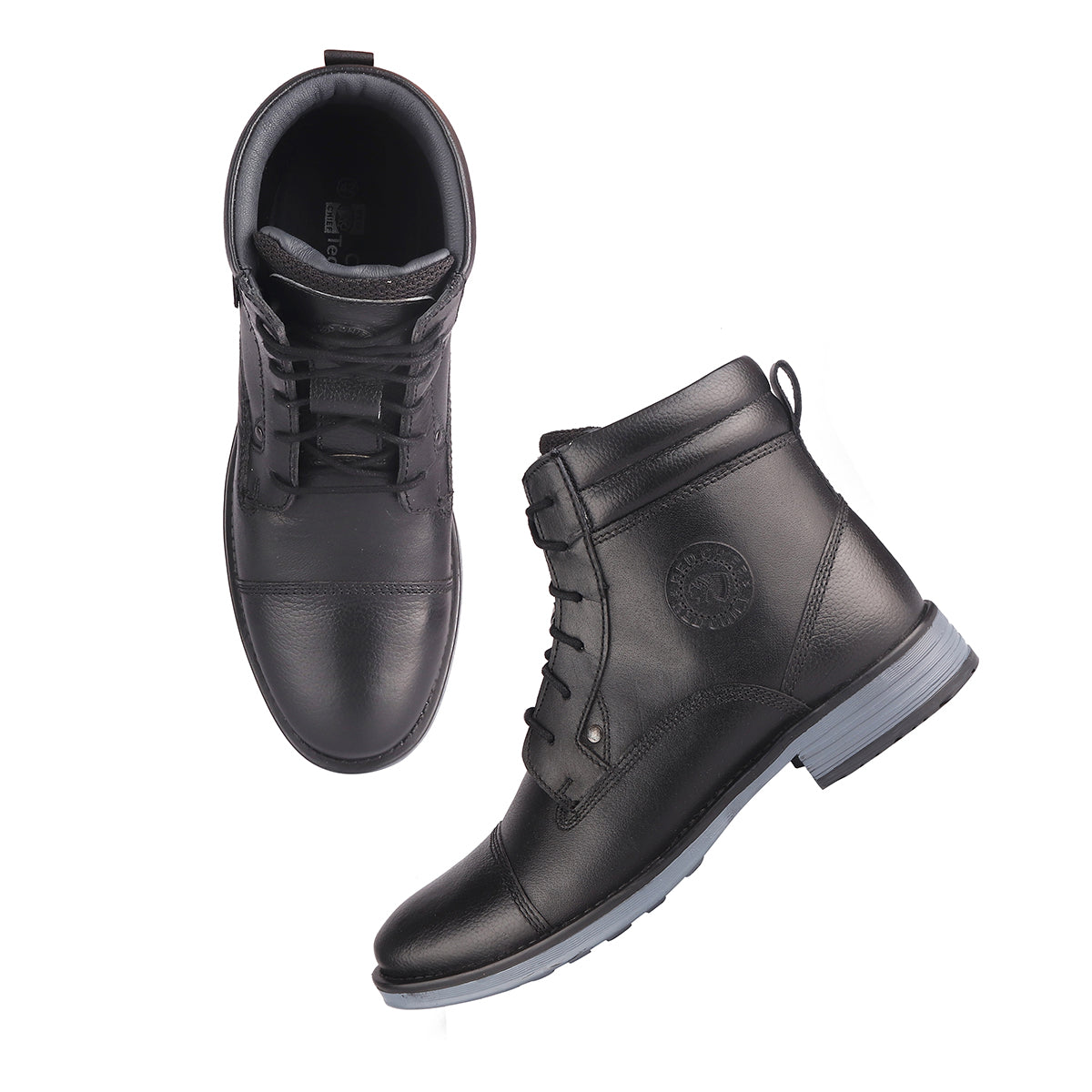 Red Chief Genuine Leather High Ankle Lace Up Black Casual Boot For Men |RC3771 001