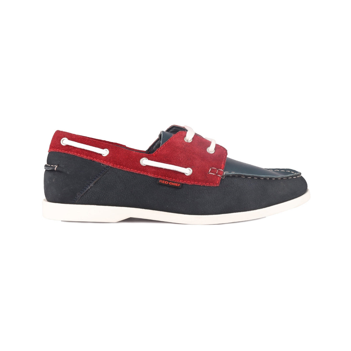 Red Chief Blue & Red Casual Boat Shoes for Men RC3800 181