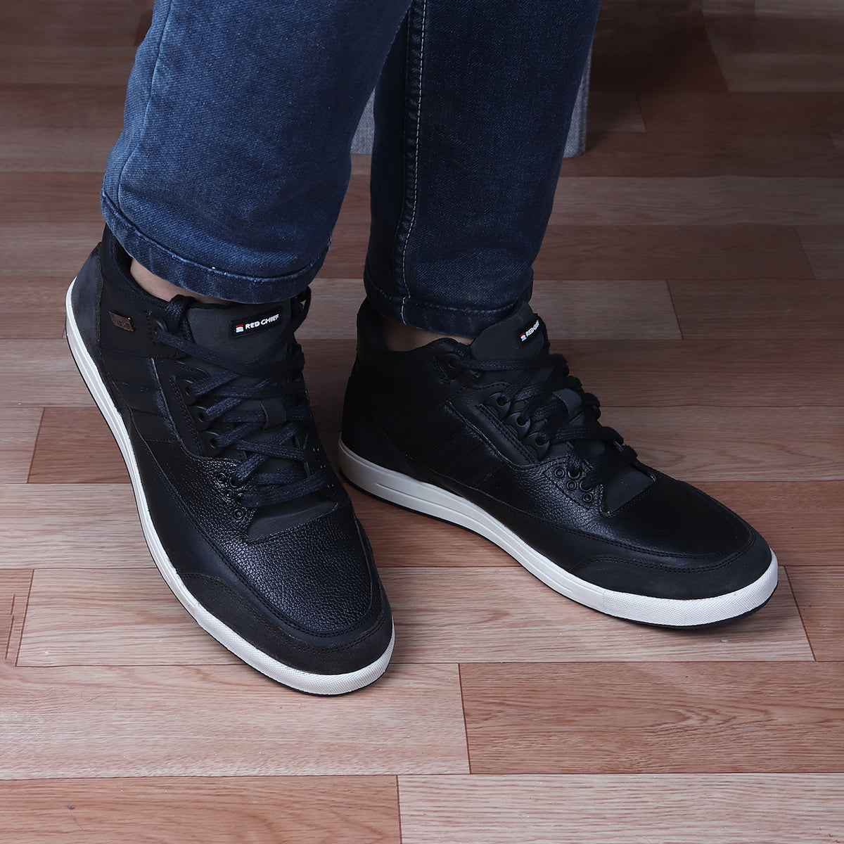 Red Chief Black Casual Sneaker Shoes for Men RC3891 001