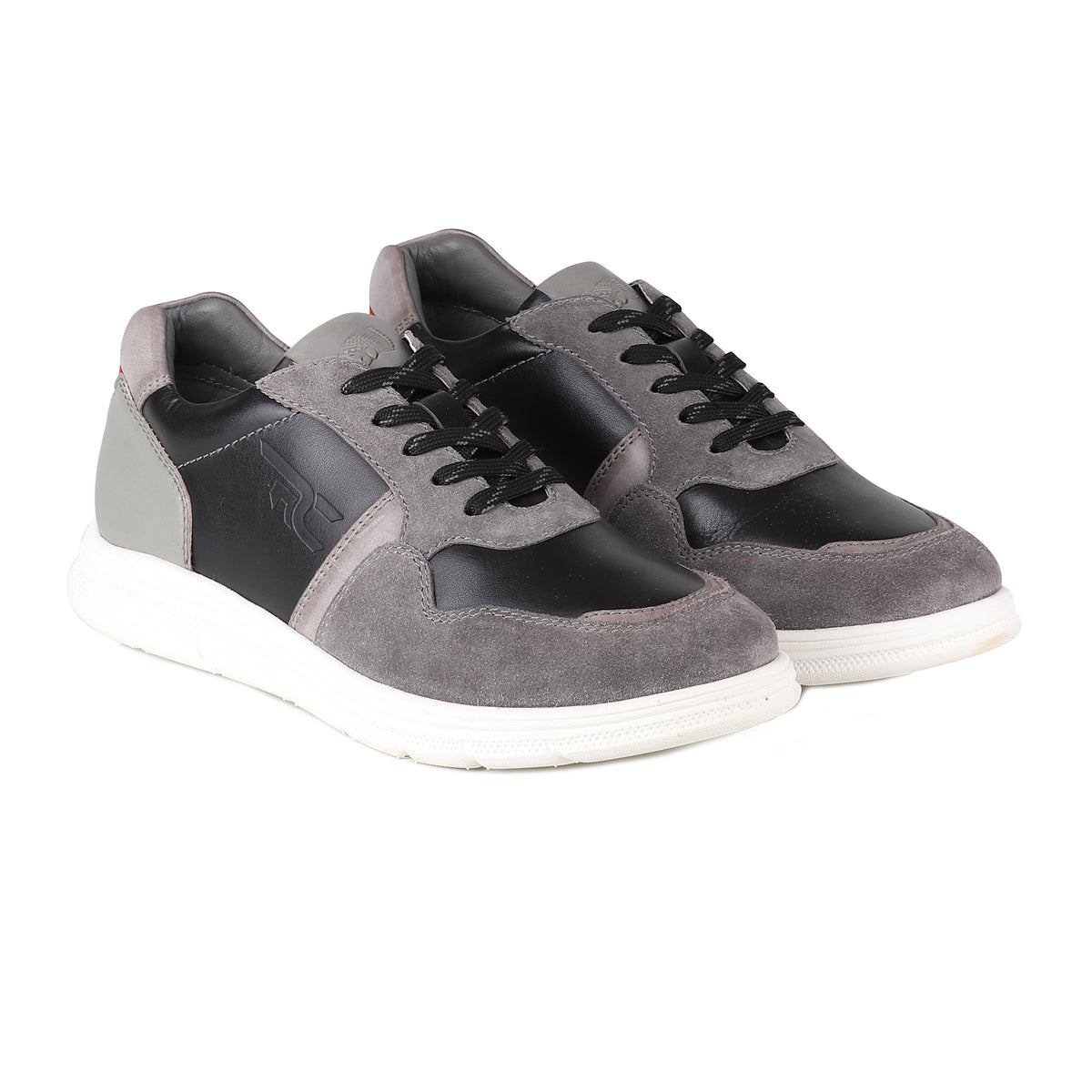 REDCHIEF Blk/Gray Leather Casual Oxford for Men RC3945 104