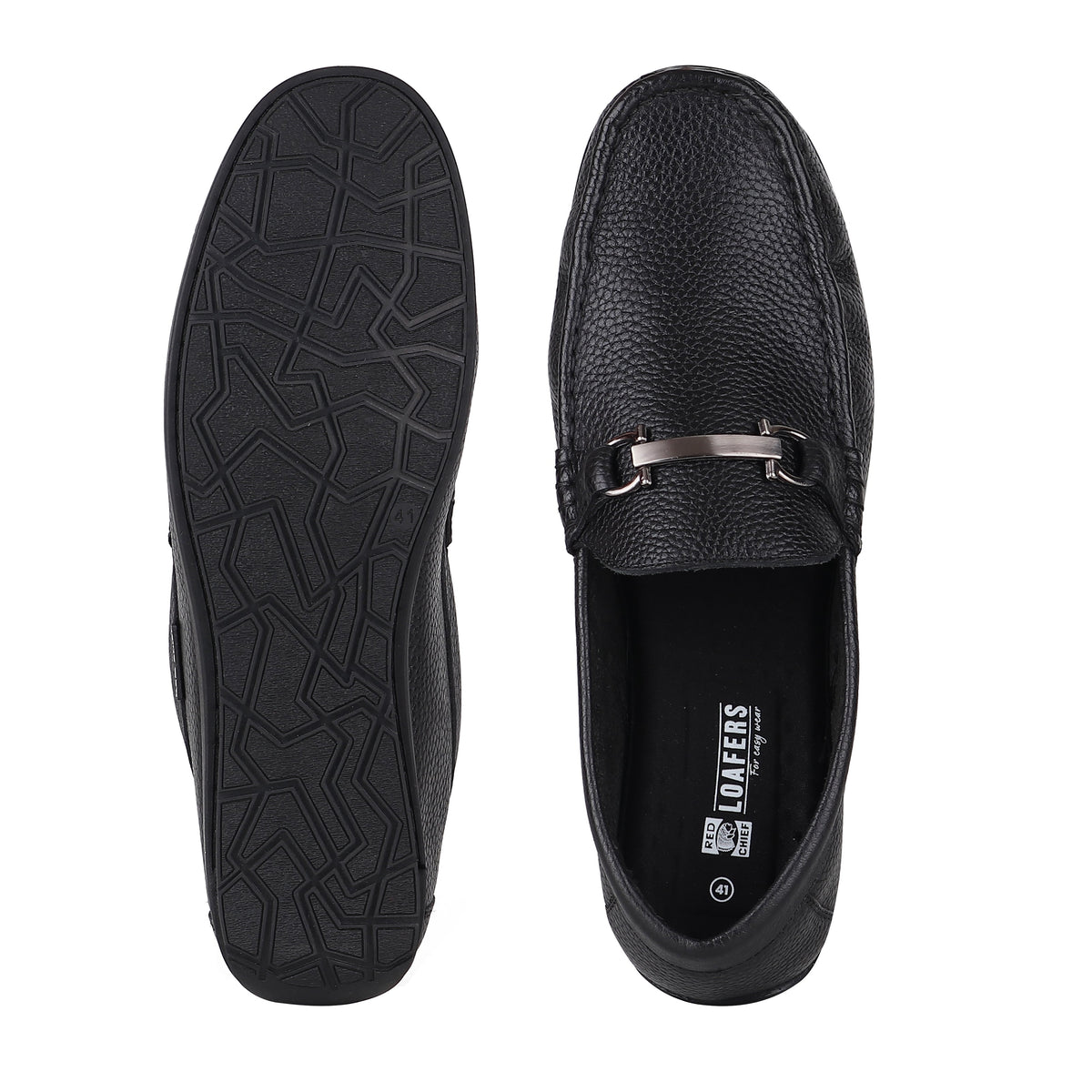 Red Chief Black Casual Loafer Shoes for Men RC3948 001
