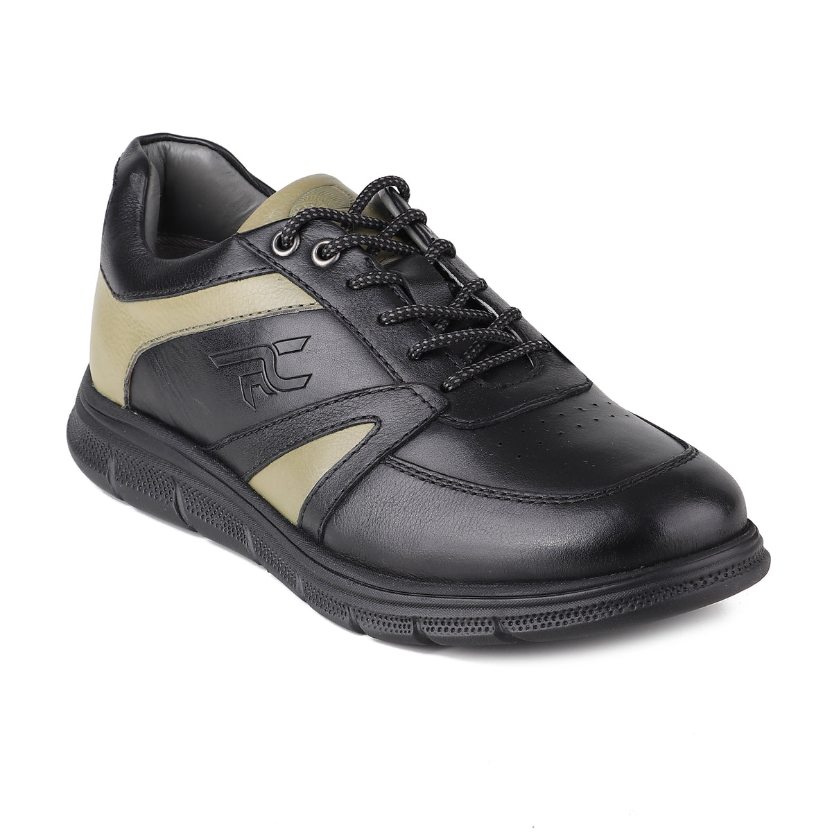 REDCHIEF Olive/Black Leather Casual Derby for Men RC3950 G0070
