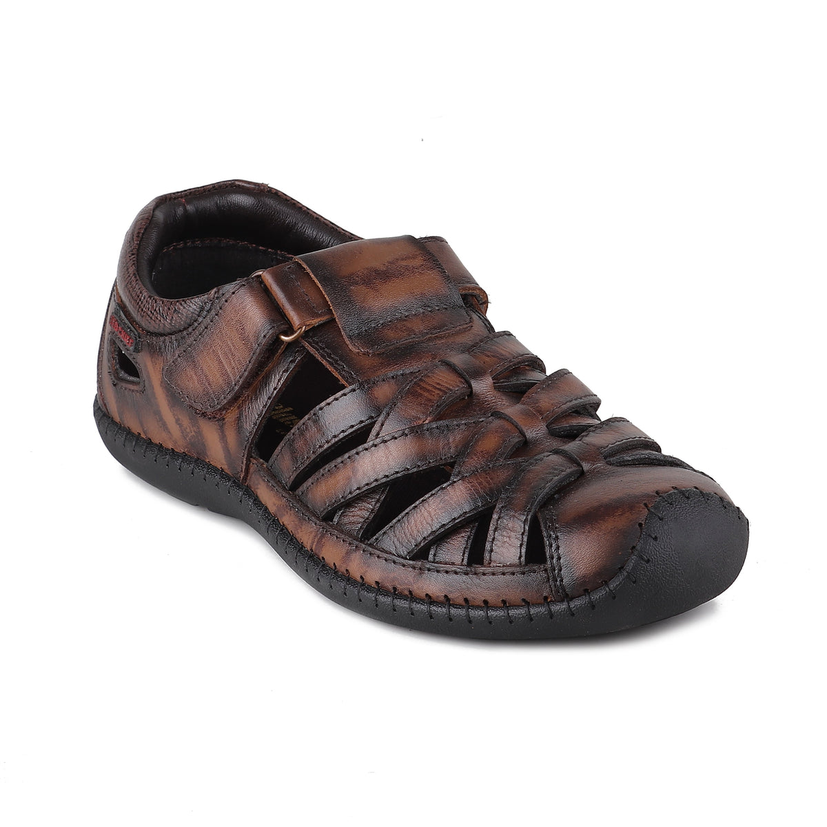 RED CHIEF Brown Leather Sandal for Men RC3993 003