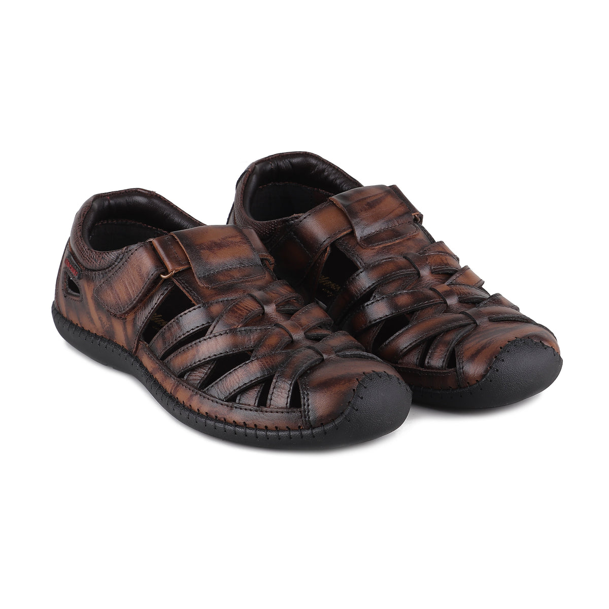 RED CHIEF Brown Leather Sandal for Men RC3993 003