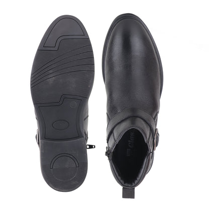 Red Chief Black Formal Chelsea Boot Shoes for Men RC4072 001