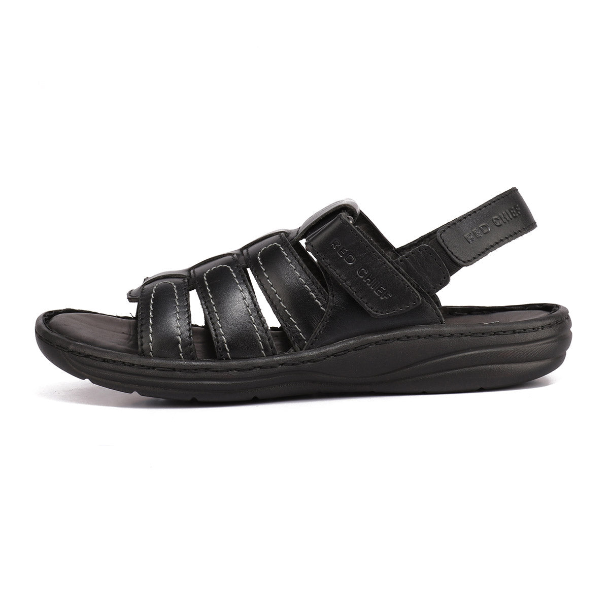 Red Chief Black Sandal for Men RC1086 001