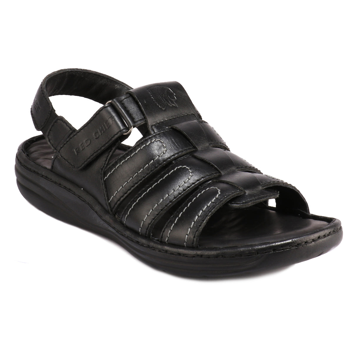 Red Chief Black Sandal for Men RC1086 001
