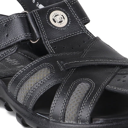 Red Chief Black Sandal for Men RC0317 045