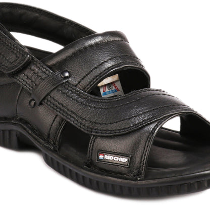 Red Chief Black Sandal for Men RC247N 001