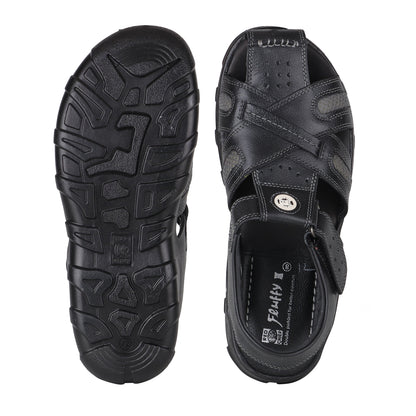 Red Chief Black Sandal for Men RC0317 045