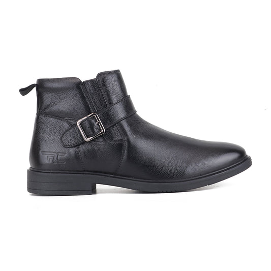 Red Chief Black Formal Chelsea Boot Shoes for Men RC4072 001