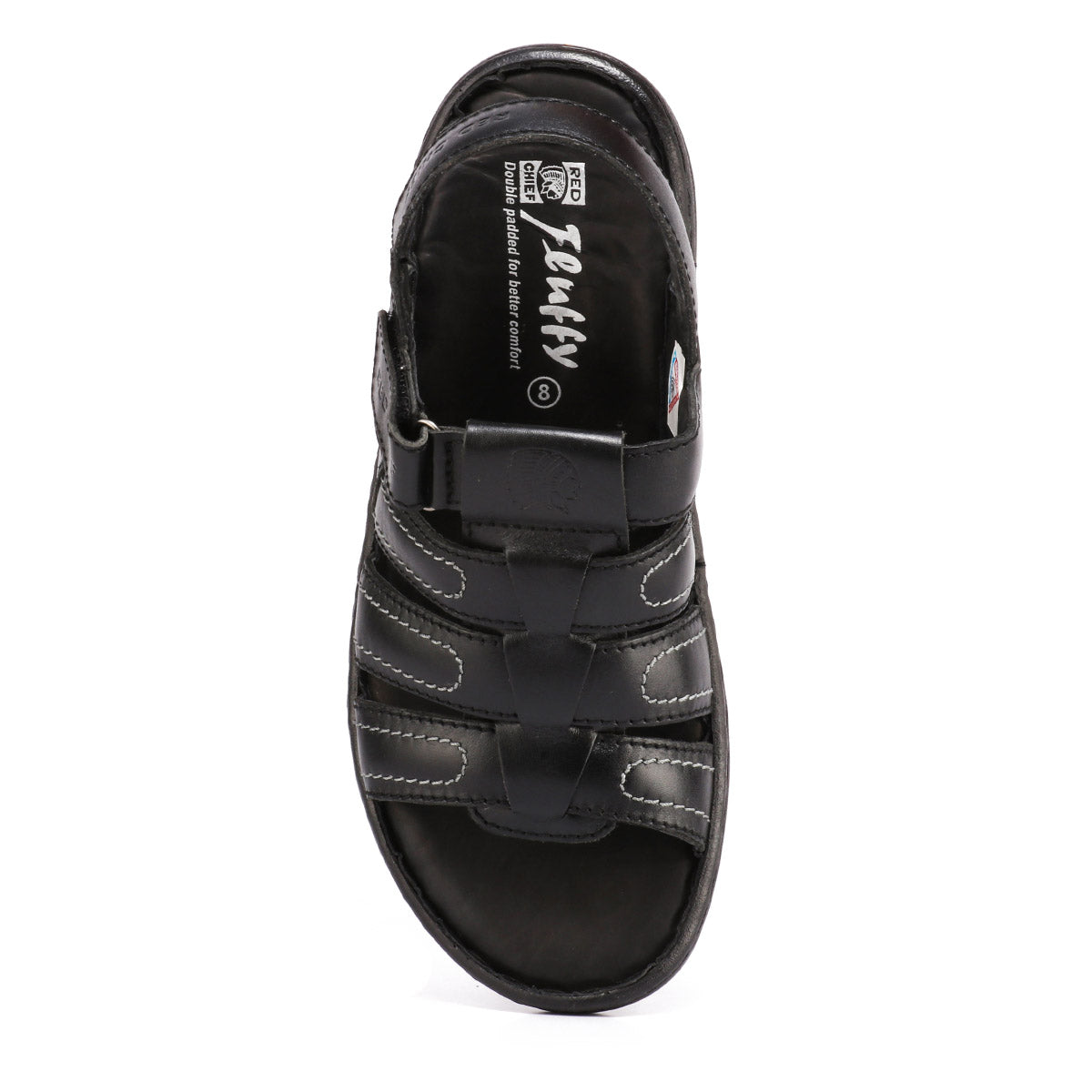 Red Chief Black Sandal for Men RC1086 001