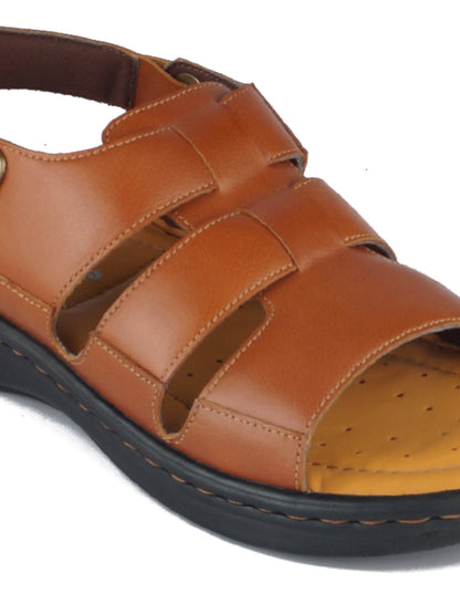 RED CHIEF Tan Leather Sandal for Men RC3678 006