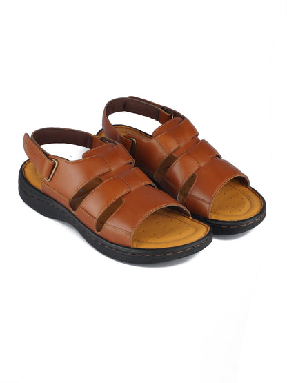 RED CHIEF Tan Leather Sandal for Men RC3678 006