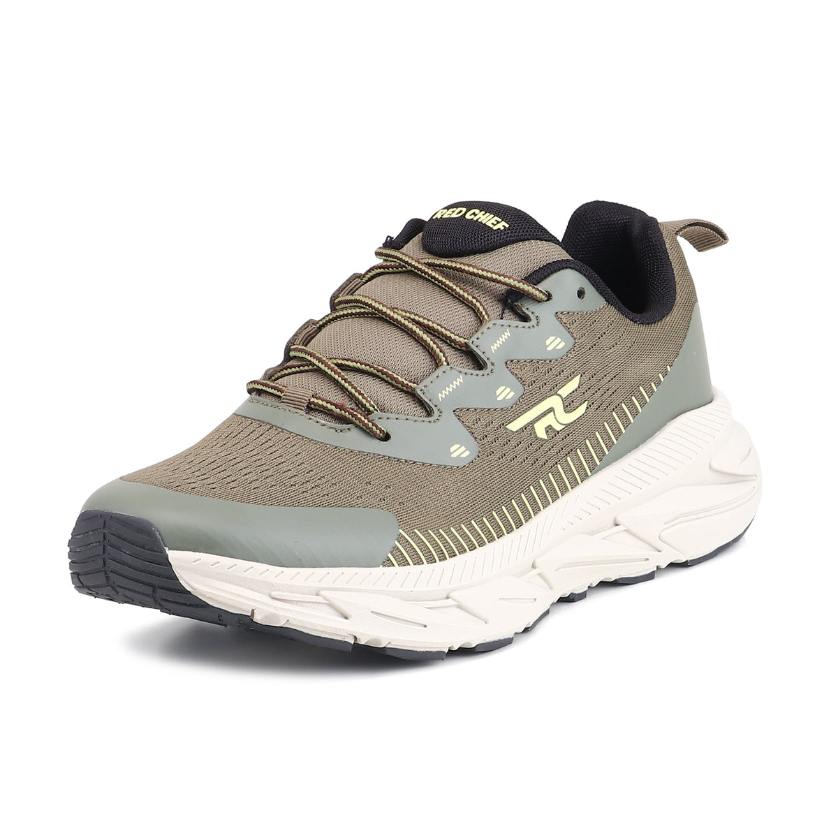 Red Chief Sports Olive Green Color & Low Ankle Lace-Up Comfortable Hiker Shoes for Men |H20049 G0045